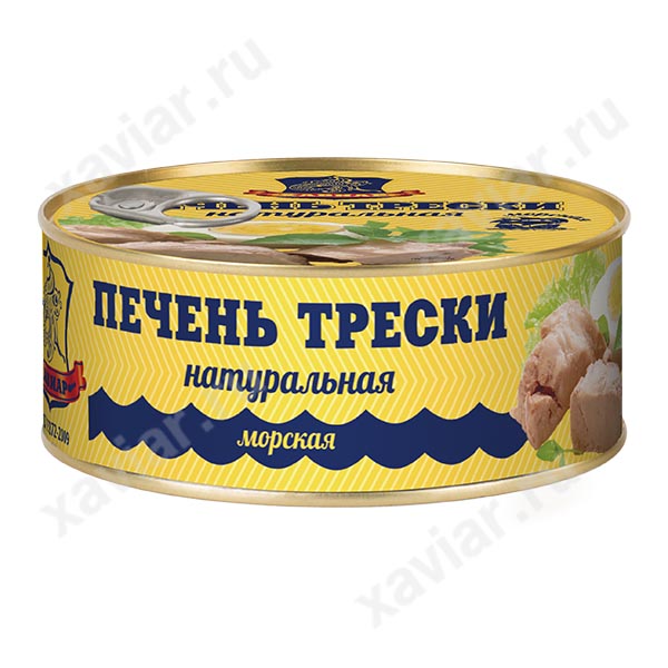 Печень трески натуральная 1/сорт «Хавиар», 230 гр. (Мурманск)