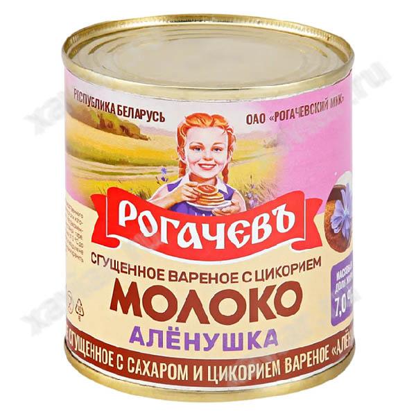 Молоко сгущенное вареное Аленушка с сахаром и цикорием «Рогачевъ», 360 гр.